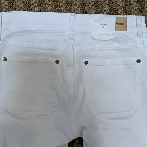 M.i.h Jeans New White Paris Cropped Slim Jeans 25 - Picture 4 of 8